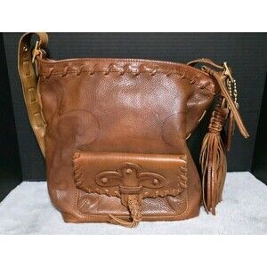 Coach x Anna Sui Fleur de Lis Duffel Sac Bag Leather Brown Duffel -Complete Set